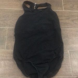 Black Leotard Adult Large Cross Back Straps